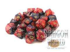Gemini Purple-Red / Gold - 20 Piece Dice Set - CHXLE791